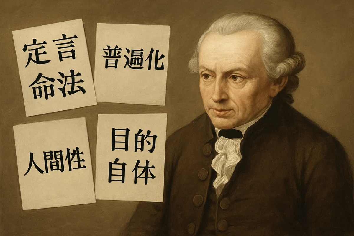 カント Kant 定言命法 普遍化 人間性 目的自体 義務論 deontology 理性 道徳法則 実践理性 18世紀ドイツ 哲学 倫理学