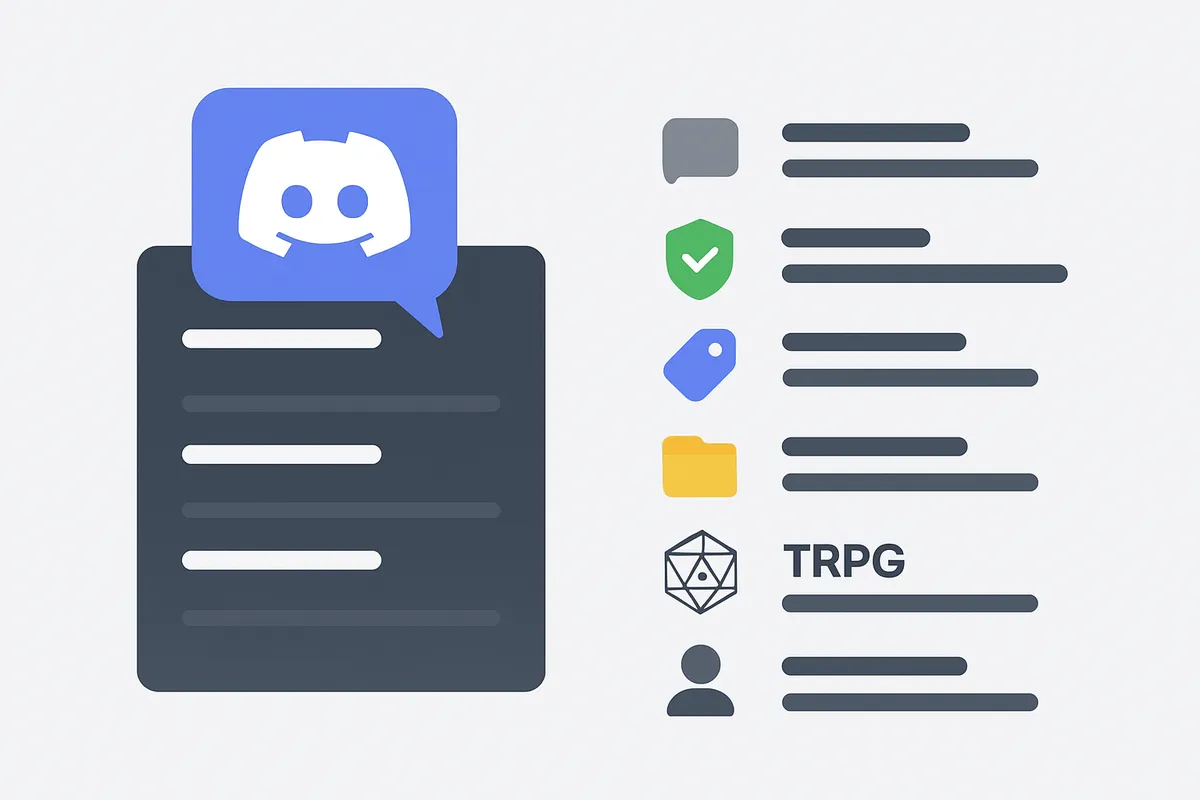 Discord チャンネル分け 権限設定 ロール管理 カテゴリー分類 TRPG オンラインツール サーバー構成 アクセス制御 ユーザー管理