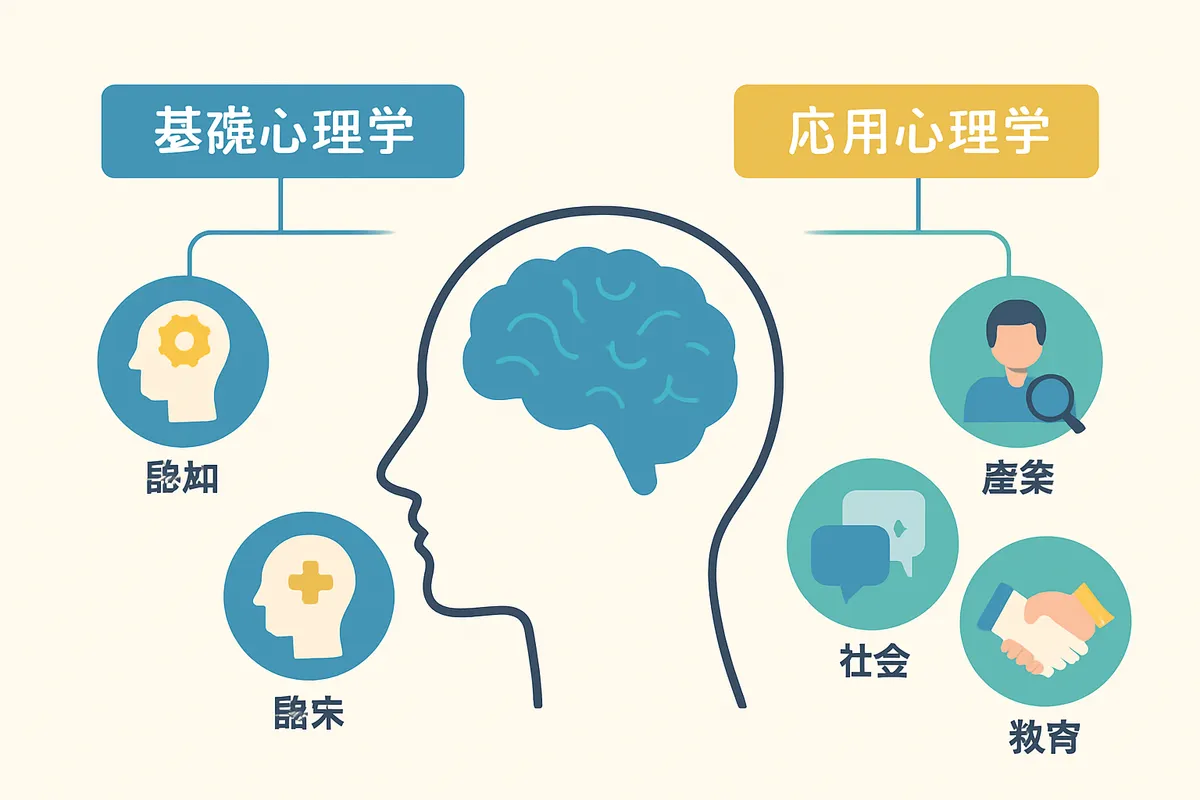 心理学 用語 区別 基礎心理学 応用心理学 混同 定義 違い 概念 基礎6領域 応用6領域 認知 行動 臨床