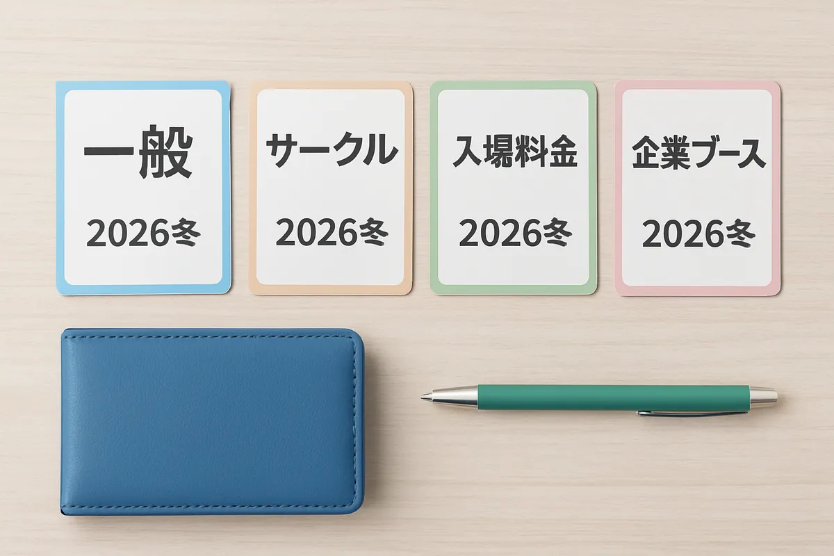 ワンフェス WonFes チケット種類 一般 サークル 入場料金 2026冬 コミケ系 企業ブース 前売券 当日券 価格比較