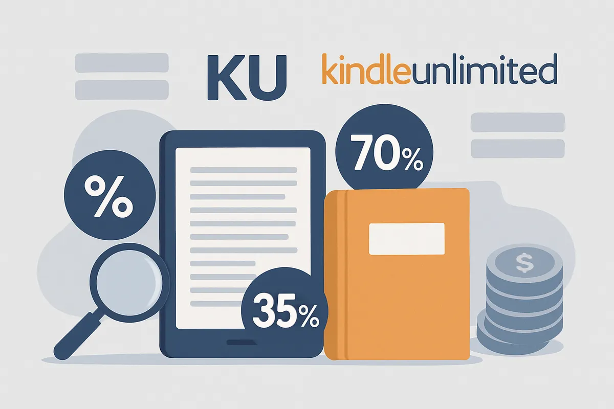 KDP royalty KU Kindle Unlimited 70% 35% 印税率 Amazon セルフパブリッシング 電子書籍 定額読み放題 印税体系 収益モデル