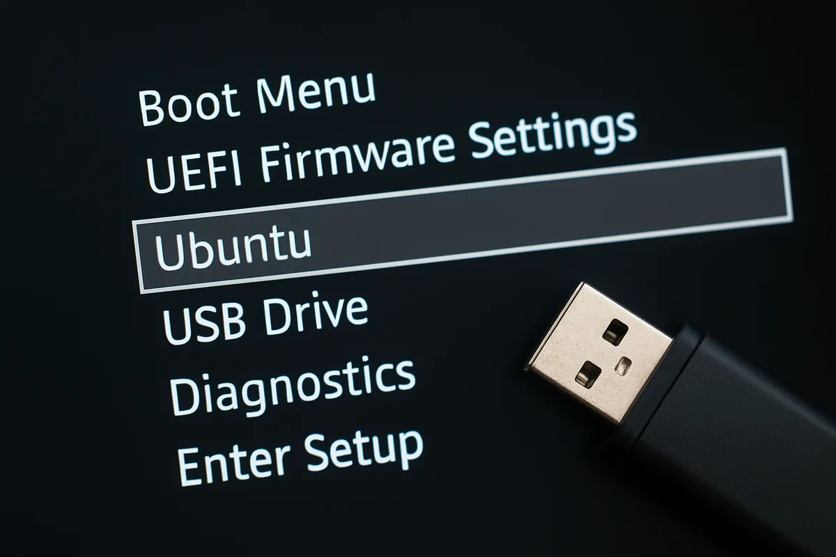 Boot Menu USB 認識されない ブートオプション Ubuntu 24.04 LTS インストール メディア起動 UEFI BIOS 設定 BIOS認識 USBドライブ ファームウェア
