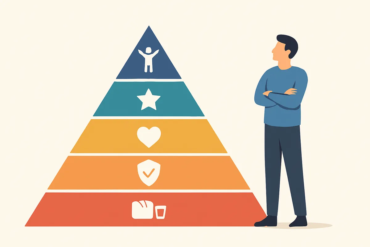マズロー Maslow 欲求5段階説 ピラミッド 自己実現 aktualisierung 承認欲求 親密性 安全 生理的欲求 心理学 動機付け 人間性心理学 humanistic psychology