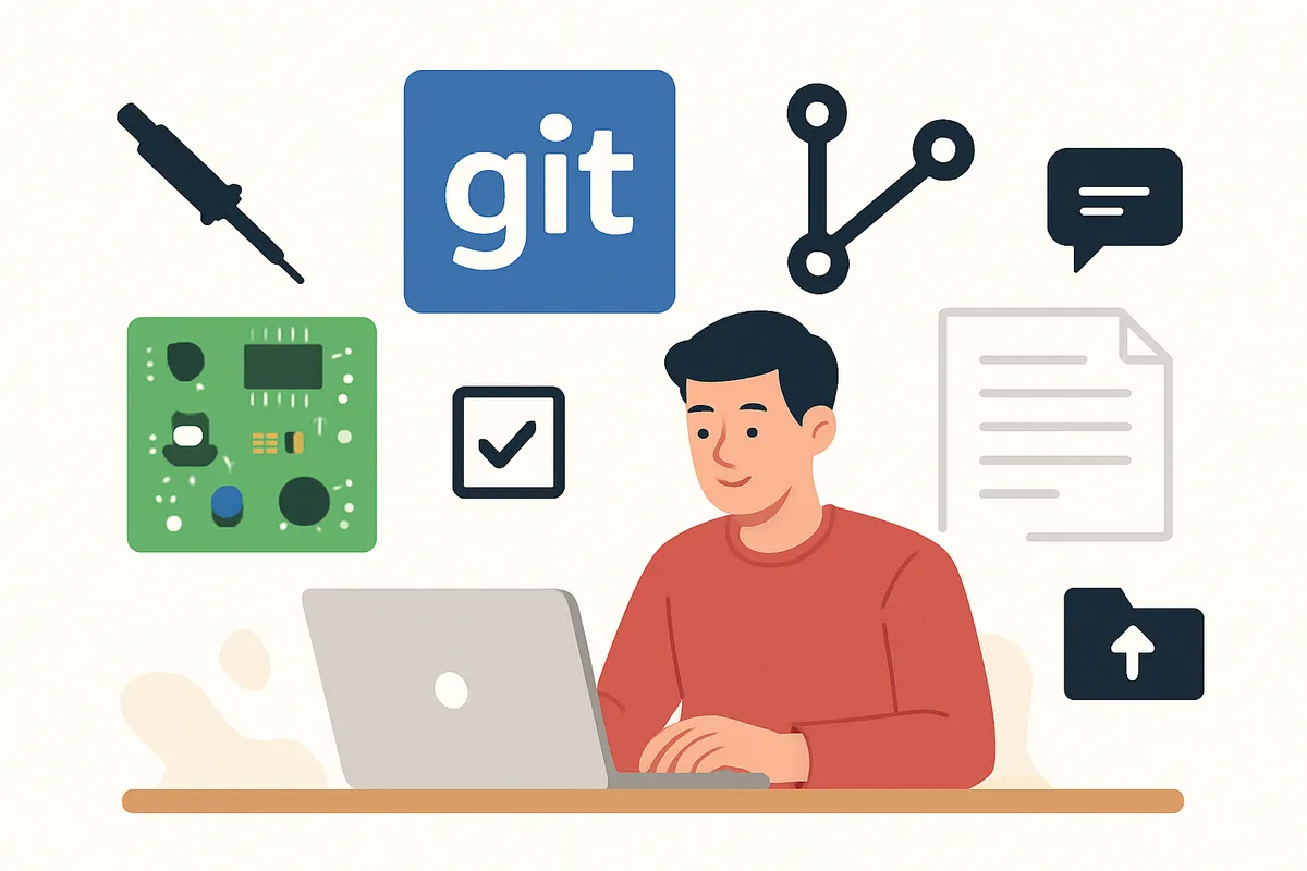 初期コミット git commit 電子工作 バージョン管理 リポジトリ初期化 ファイルステージング 変更履歴 git add メッセージ作成 ワークフロー 初心者向け
