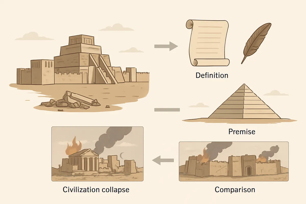 古代文明 滅亡メカニズム 定義 概念整理 前提条件 崩壊パターン 比較分析 civilization collapse ancient civilizations