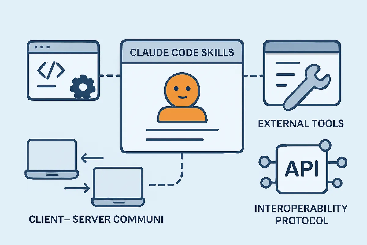 MCP 外部接続 プロトコル Claude Code Skills インテグレーション API通信 ツール拡張 クライアント サーバー通信 interoperability protocol exte