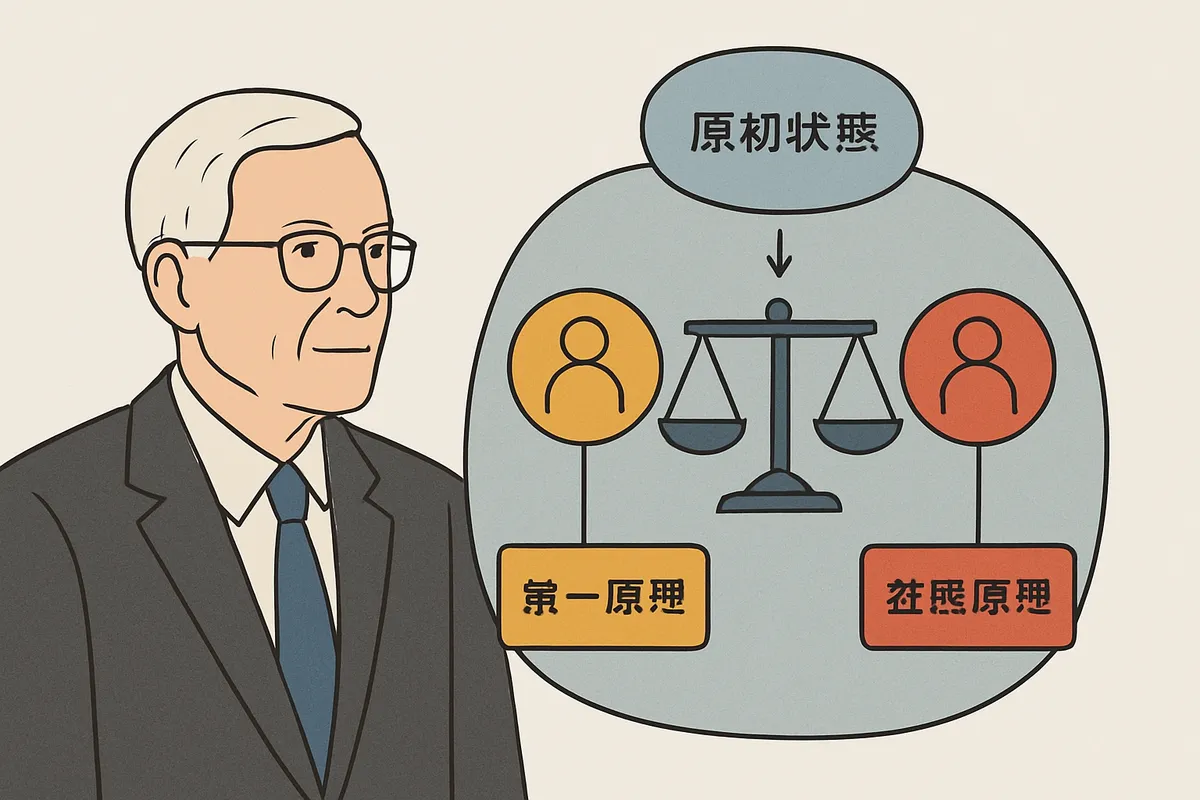 ロールズ Rawls 正義論 政治哲学 原初状態 二原理 平等自由主義 20世紀後半 アメリカ哲学 差異原理 格差原理