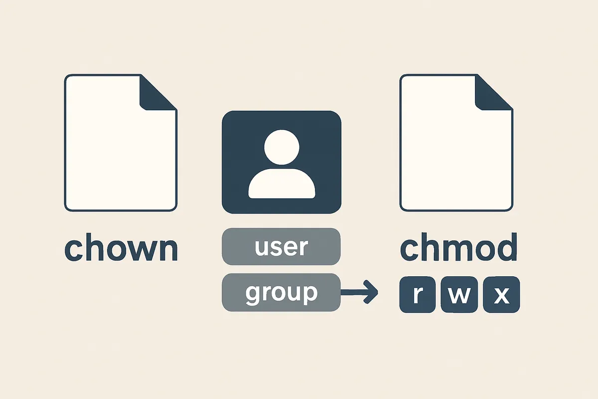chown コマンド ファイル所有者変更 所有権 Linux Unix ユーザー グループ chmod 権限管理 difference 違い