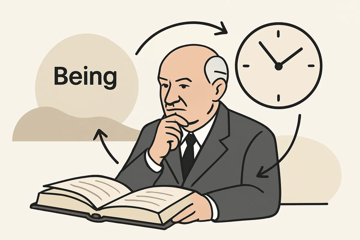 ハイデガー 存在と時間 実例 現象学的方法 存在論 時間性 Heidegger Being and Time 具体例 解釈学的循環 ドイツ哲学 20世紀 存在者 存在的地平