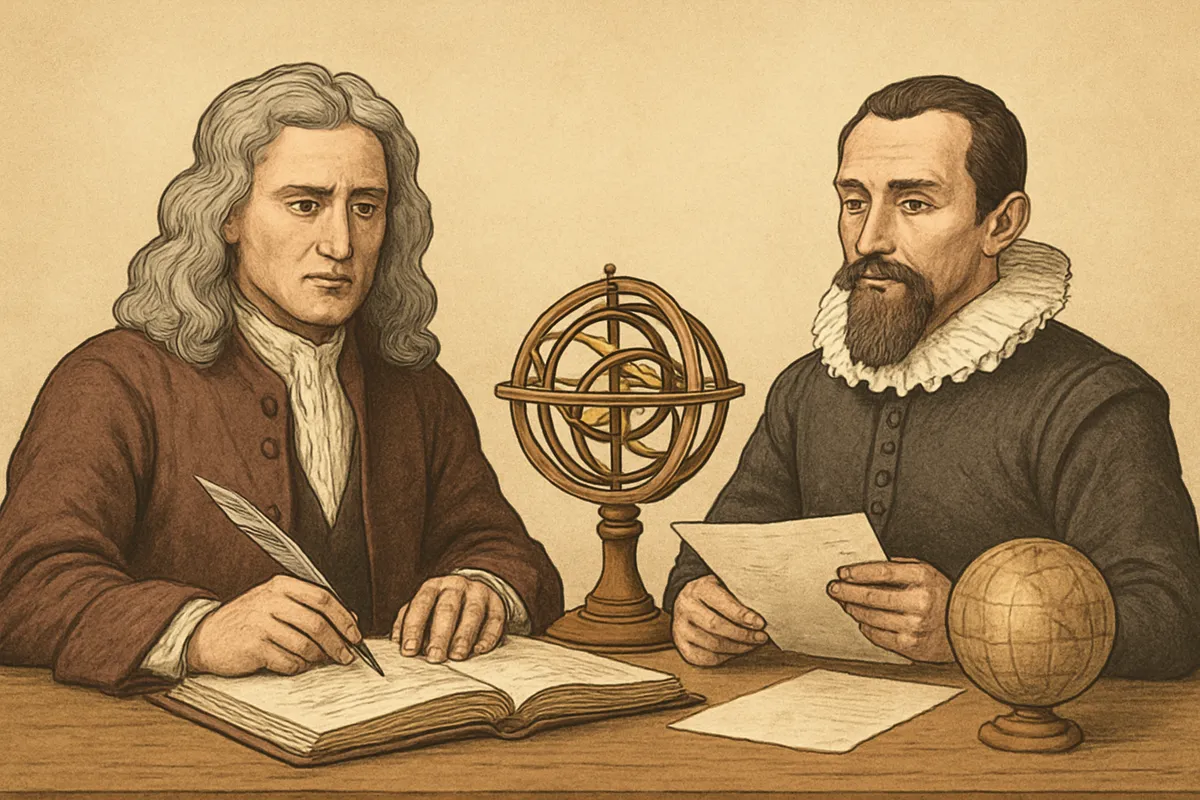 Newton ニュートン 万有引力 力学 評価 Kepler ケプラー 軌道法則 科学革命 17世紀 天文学 古典力学 継承 影響