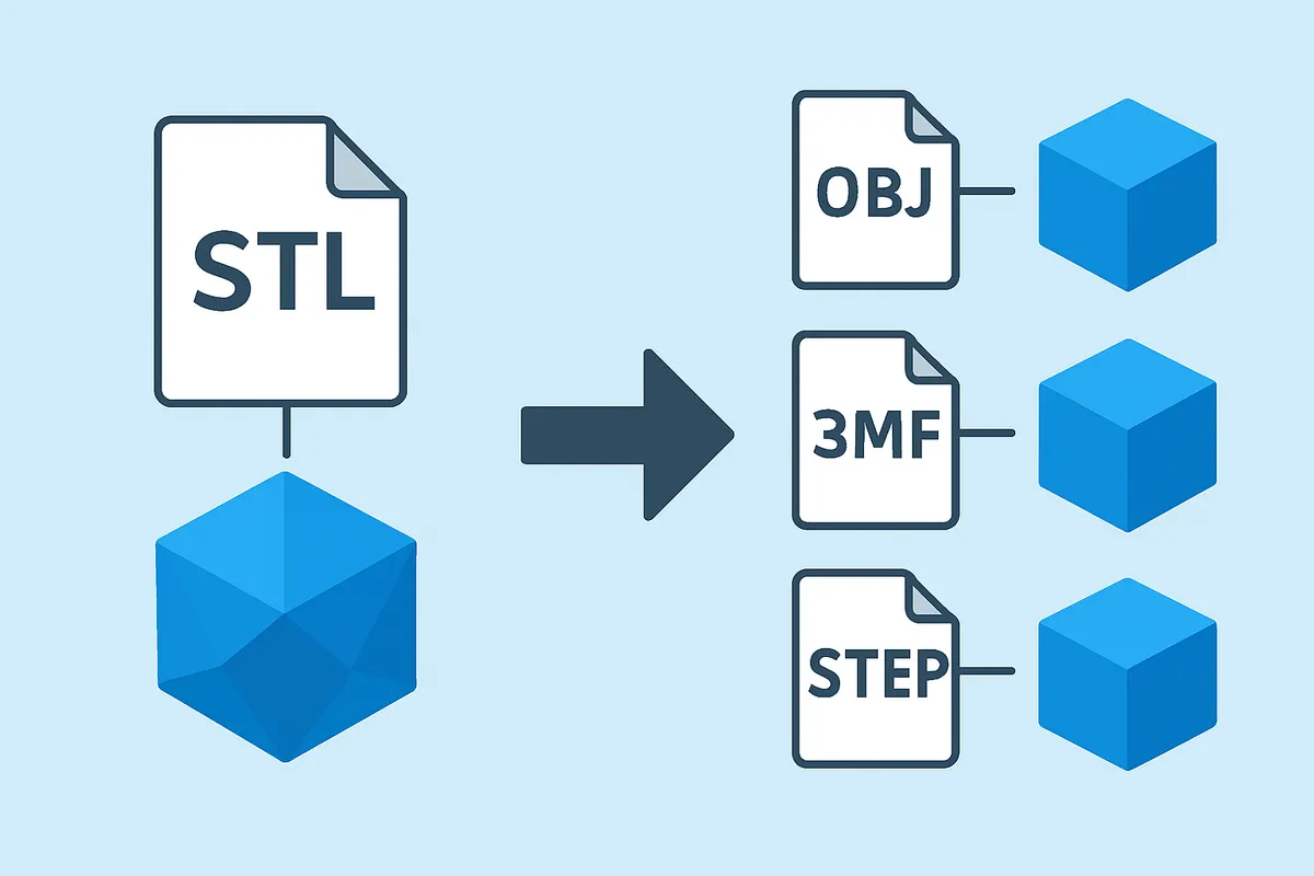 STL変換 OBJ 3MF STEP 3Dモデル ファイル形式 互換性 限界 CAD データ損失 ジオメトリ 変換ツール