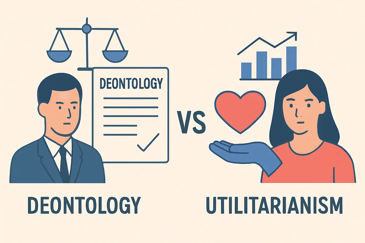 自律 尊厳 結果主義 義務論 deontology Kant カント 道徳哲学 倫理学 principles 原則 行為 consequences 結果 utilitarianism 功利主義 人間の