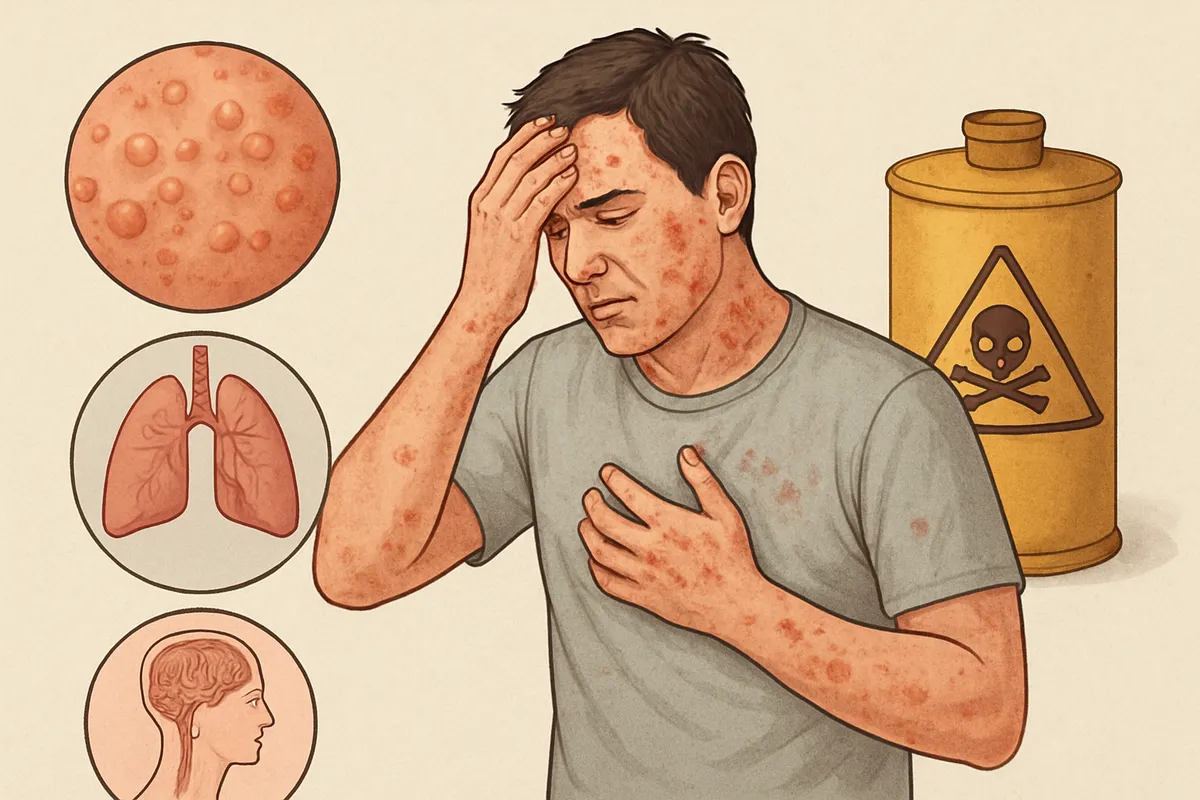 遅発性症状 長期影響 化学兵器 マスタードガス ノビチョク 健康被害 後遺症 皮膚障害 呼吸器障害 神経毒性 晩期効果 慢性疾患 曝露 医学的影響