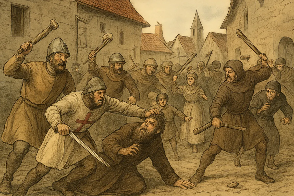 民衆十字軍 Peasants' Crusade ユダヤ人 暴力 虐殺 pogroms 1096年 中世ヨーロッパ 宗教対立 ライン川流域 ドイツ ユダヤ系コミュニティ 迫害 反ユダヤ主義