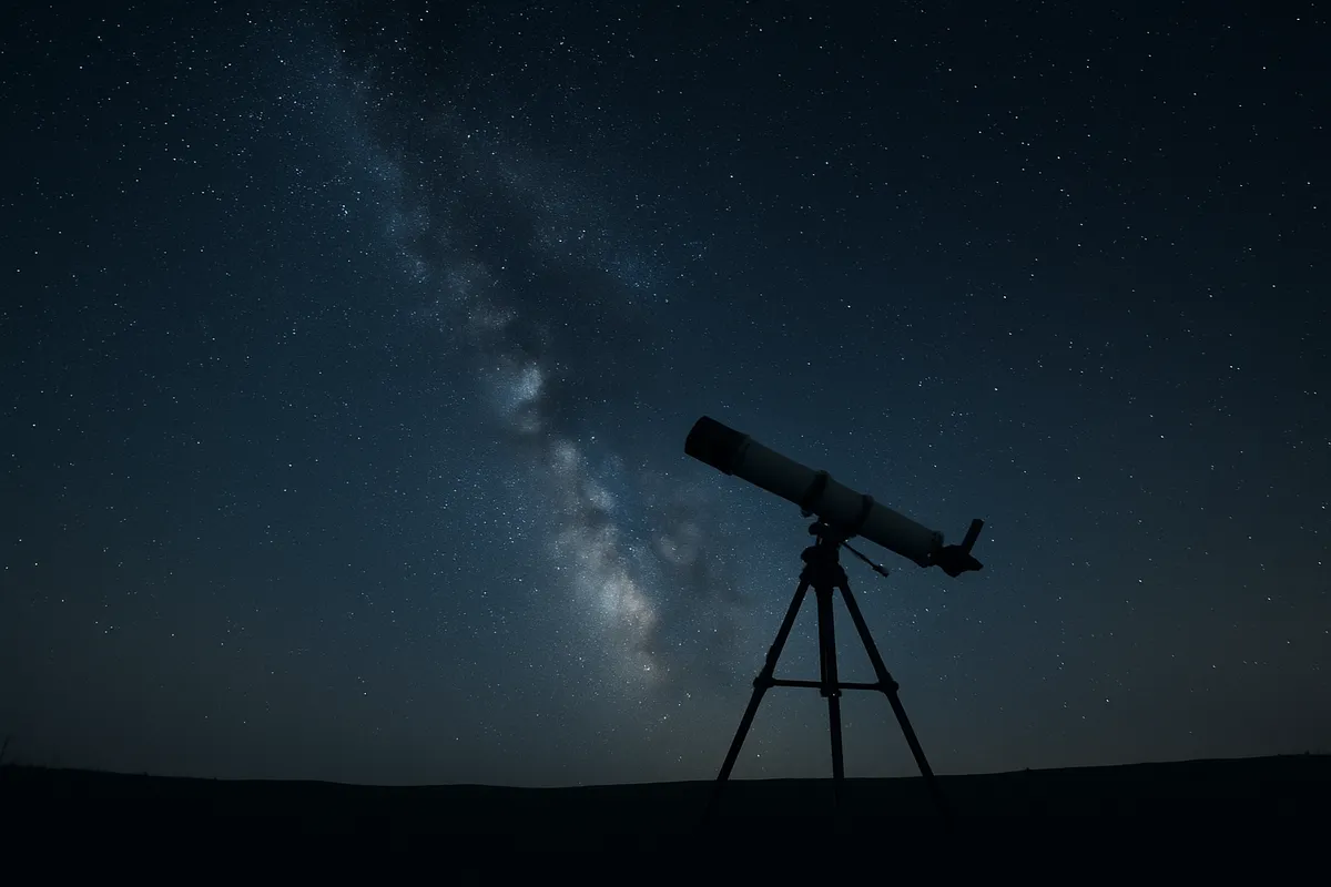 天体撮影の機材セットアップと星空撮影技法の実践シーン。