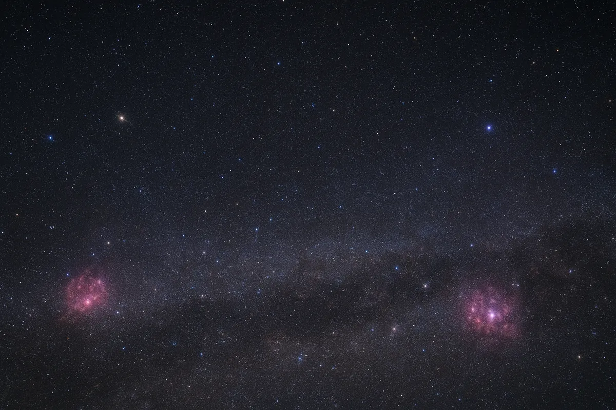 天体望遠鏡で観測できる星雲と銀河の壮大な景色。