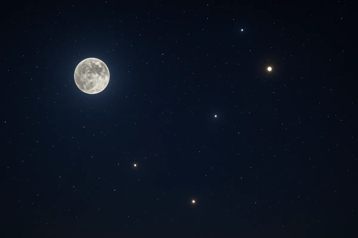 太陽系の惑星を観測する天体観測ガイドのイメージ写真。