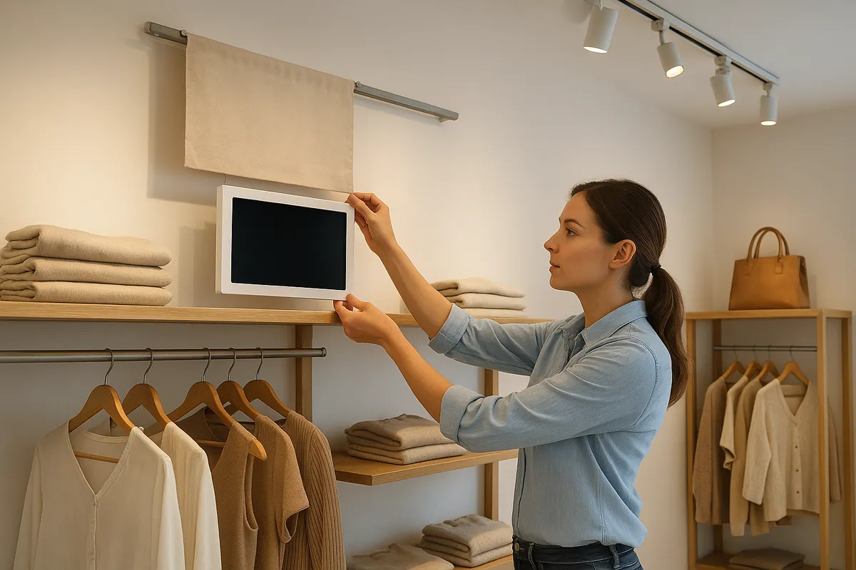 個人店オーナーが実践的なマーケティング手法と集客戦略を活用して顧客を増やし売上を向上させている様子。