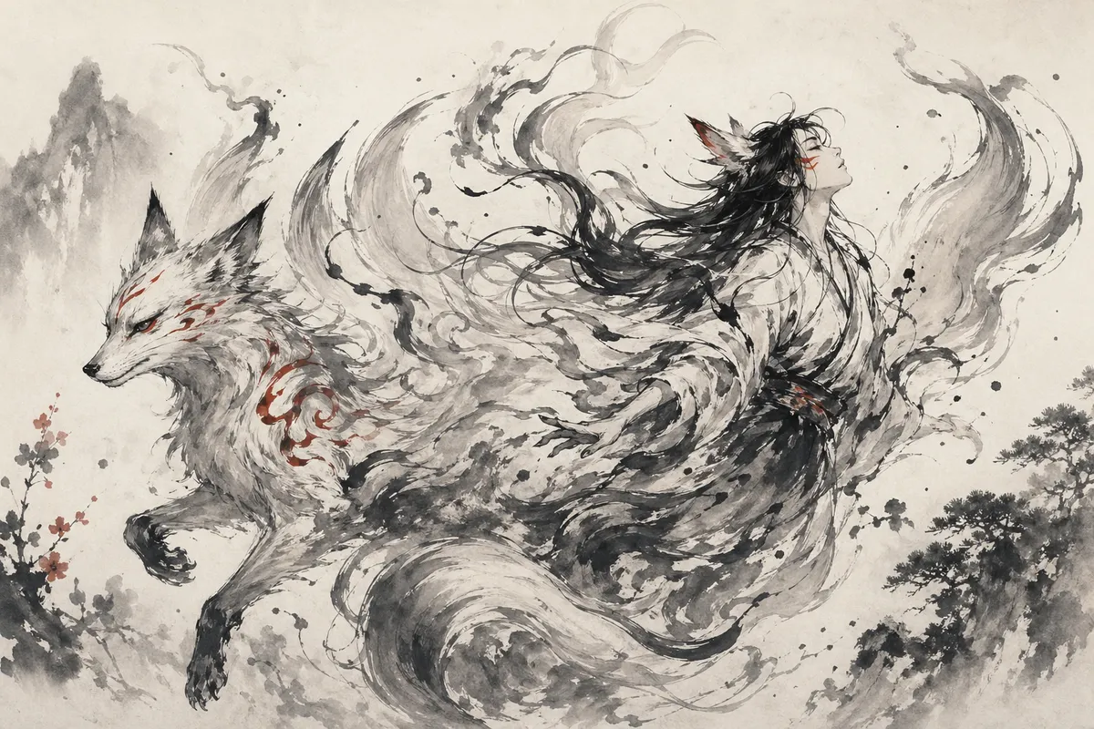 世界の伝説的な妖怪や怪物を民俗学的視点から描いたイラストレーション
