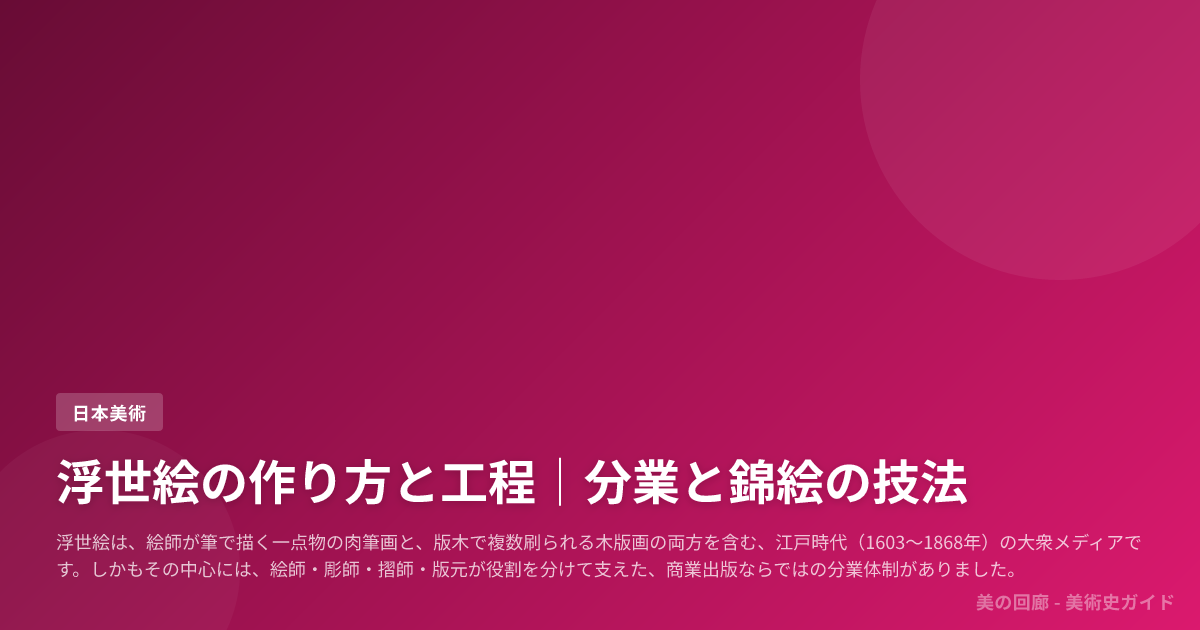 浮世絵の作り方と工程｜分業と錦絵の技法